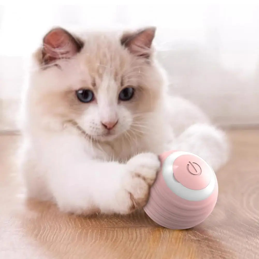 Stimulating Cat Toy Usb Rechargeable Toy Ball with Colorful Lights