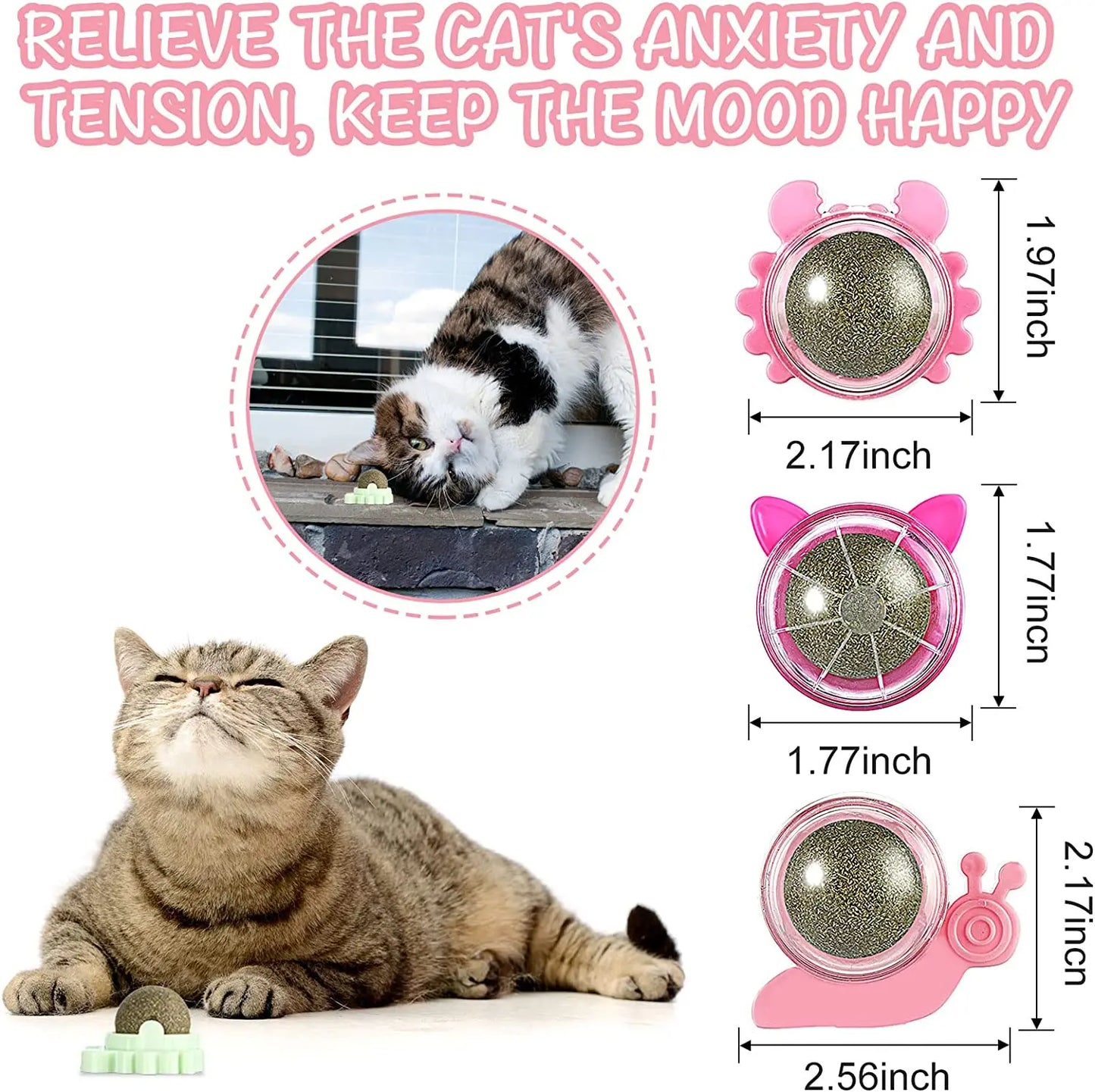 ATUBAN Catnip Wall Ball Cat Toys