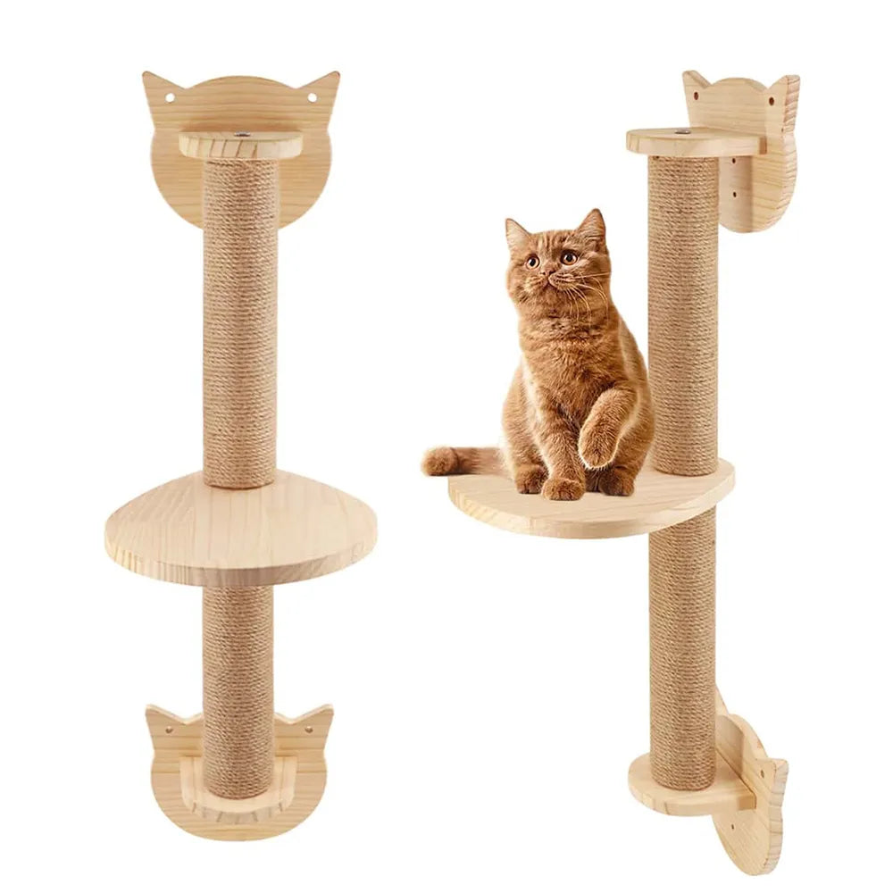 Cat Activity Tree With Scratching Posts Perch   Wall Mounted