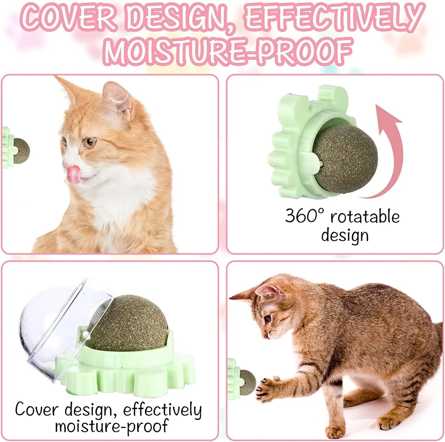 ATUBAN Catnip Wall Ball Cat Toys