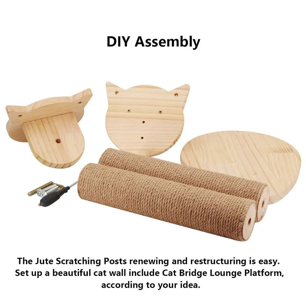 Cat Activity Tree With Scratching Posts Perch   Wall Mounted